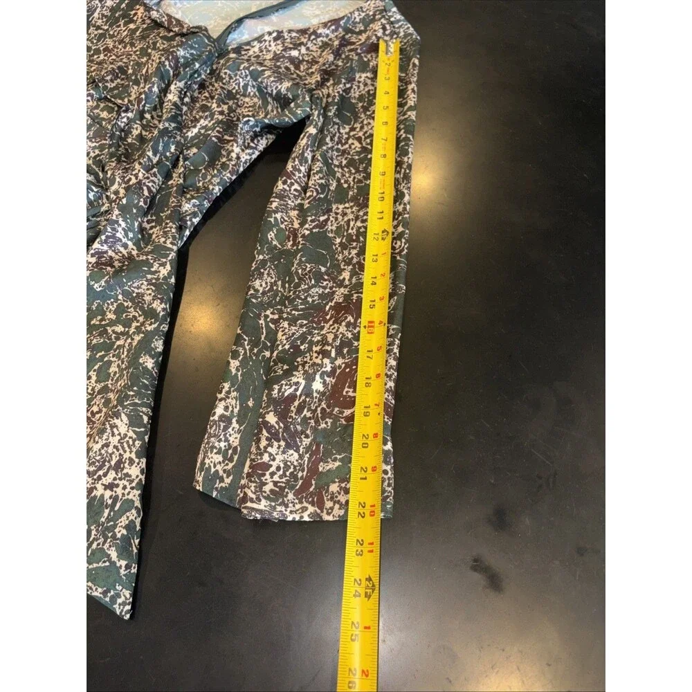 Zara womens dress size S faux wrap long sleeve Multicolor